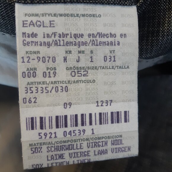 Hugo Boss 42R Linen & Wool Grey Check Sport Jacket, Dugger's of Halifax - Picture 8 of 14